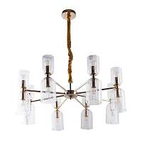 Люстра подвесная Шарм (Charm) A1623LM-16GO Arte Lamp прозрачная на 16 ламп, основание золотое в стиле современный Люстра подвесная Шарм (Charm) A1623LM-16GO Arte Lamp прозрачная на 16 ламп, основание золотое в стиле современный
